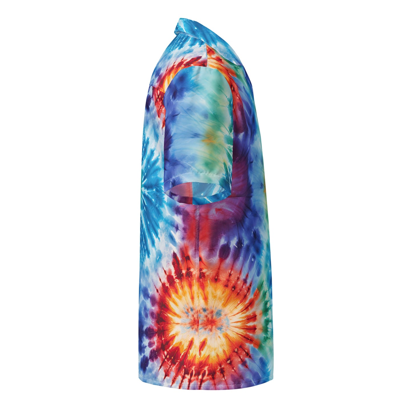 Cosmic Charlie Tie Dye Hawaiian Button-Up Shirt