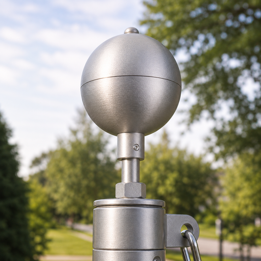 Aluminum Silver Flagpole Ball Topper