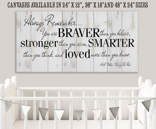 Always Remember You Are Braver - Canvas