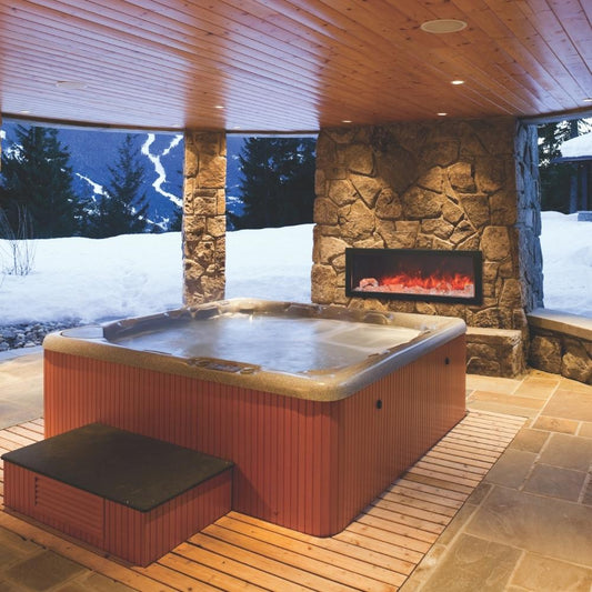 Amantii Panorama SLIM 40-Inch Built-in Indoor/Outdoor Smart Electric Fireplace (BI-40-SLIM)