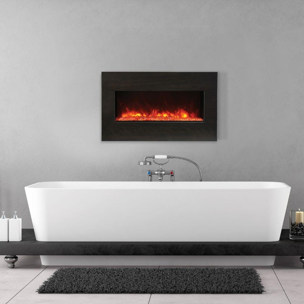Amantii Panorama XS 40-Inch Built-in Indoor /Outdoor Smart Electric Fireplace (BI‐40‐XTRASLIM)
