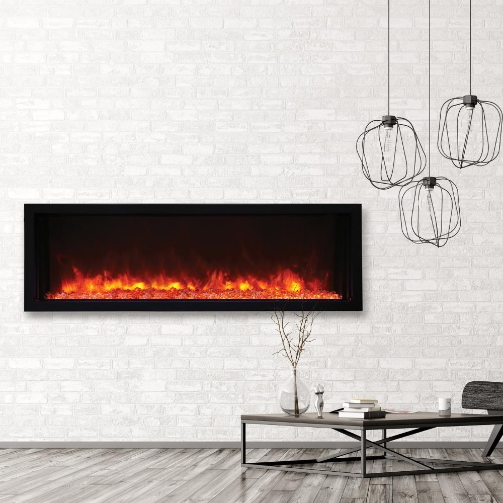 Amantii Panorama XS Lumina 50-Inch Built-in Indoor /Outdoor Smart Electric Fireplace (BI‐50‐XTRASLIM)