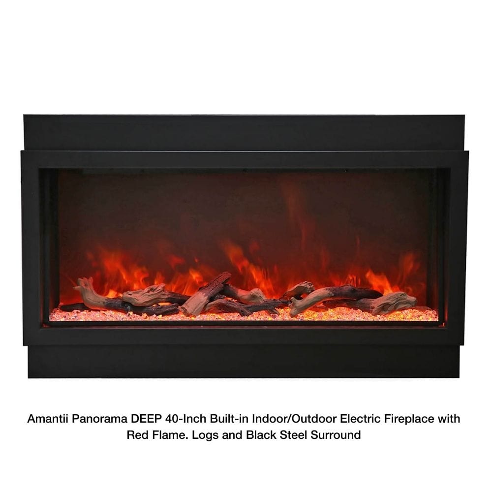 Amantii Panorama DEEP Lumina 40-Inch Built-in Indoor/Outdoor Smart Electric Fireplace (BI-40-DEEP-OD-LUMINA)