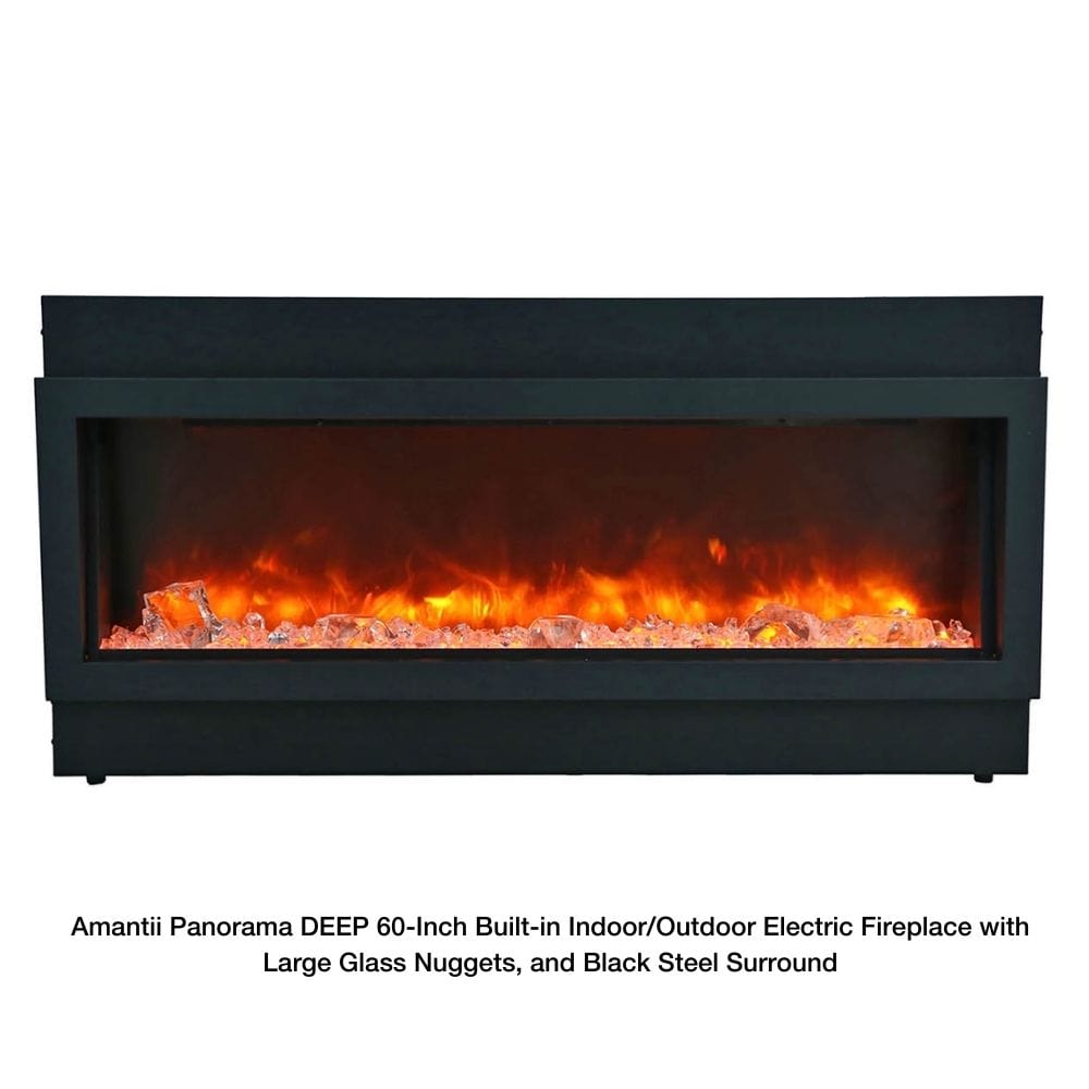 Amantii Panorama DEEP 60-Inch Built-in Indoor/Outdoor Smart Electric Fireplace (BI-60-DEEP)