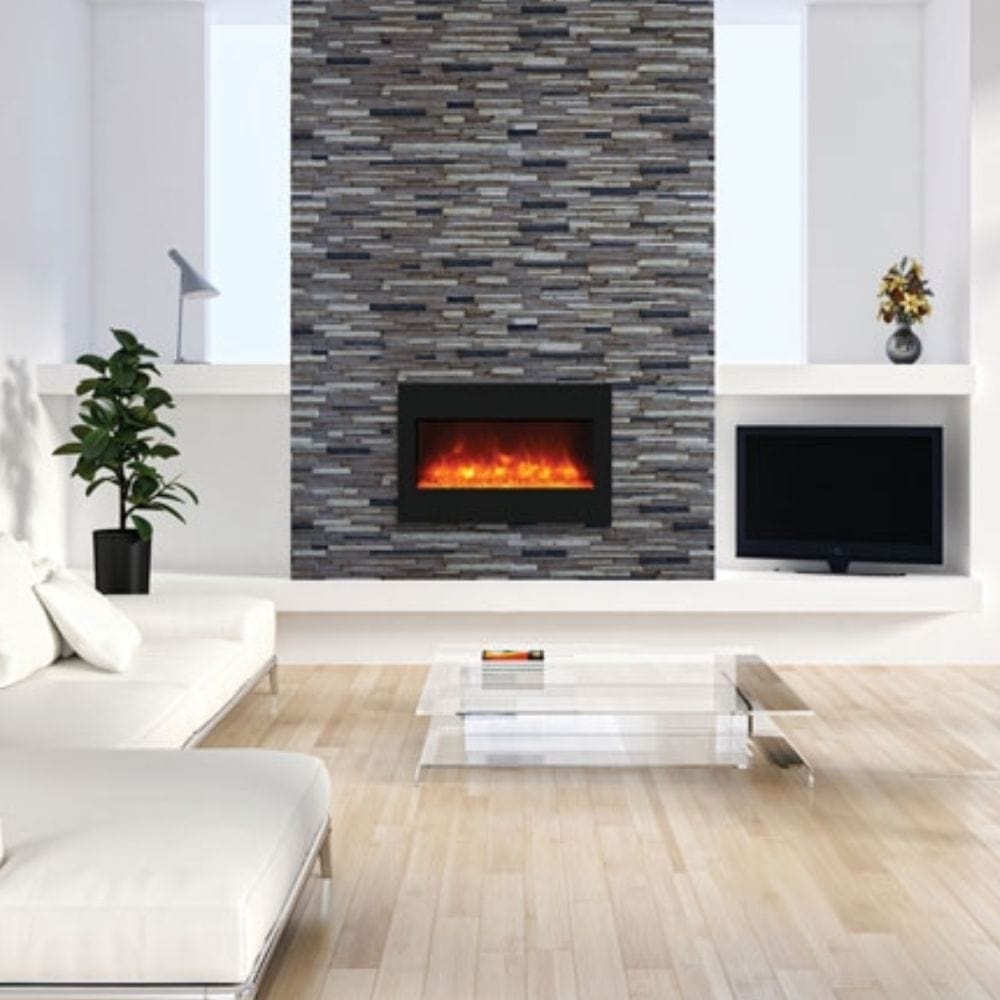 Amantii Panorama XS 30-Inch Built-in Indoor /Outdoor Smart Electric Fireplace (BI‐30‐XTRASLIM)