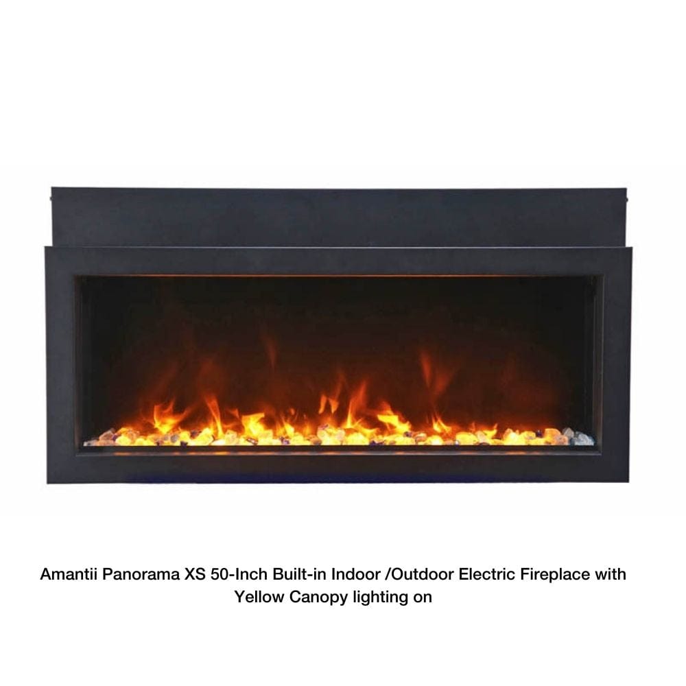 Amantii Panorama XS Lumina 50-Inch Built-in Indoor /Outdoor Smart Electric Fireplace (BI‐50‐XTRASLIM)