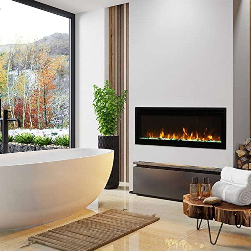 Amantii Panorama XS 60-Inch Built-in Indoor/Outdoor Smart Electric Fireplace (BI‐60‐XTRASLIM)