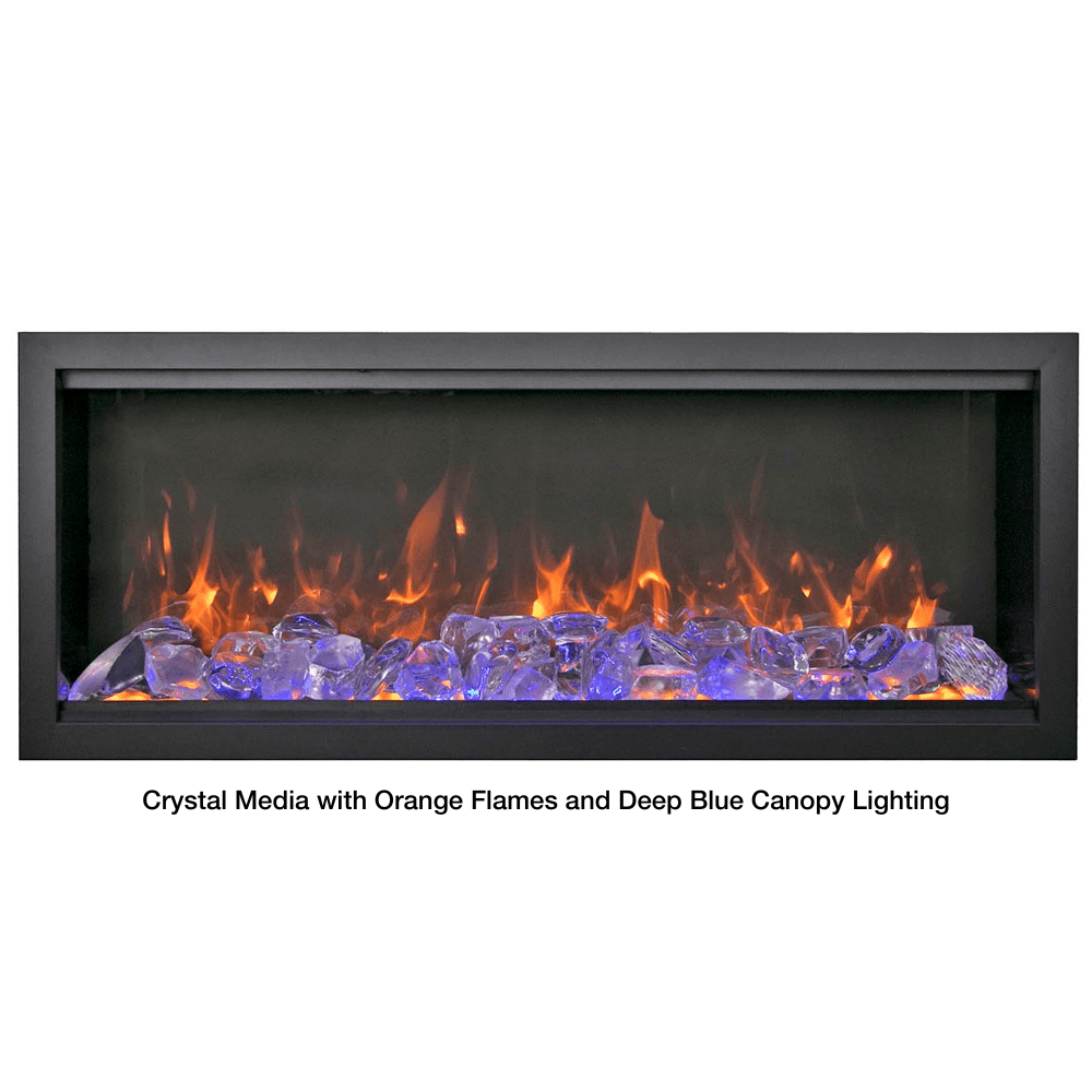 Amantii SYMMETRY Bespoke Extra Tall Built-In Smart Electric Fireplace with Sound