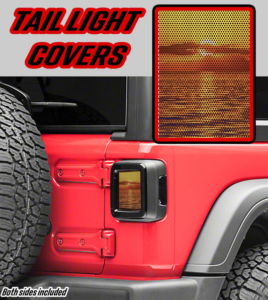 Amazing sunset Taillight cover decal