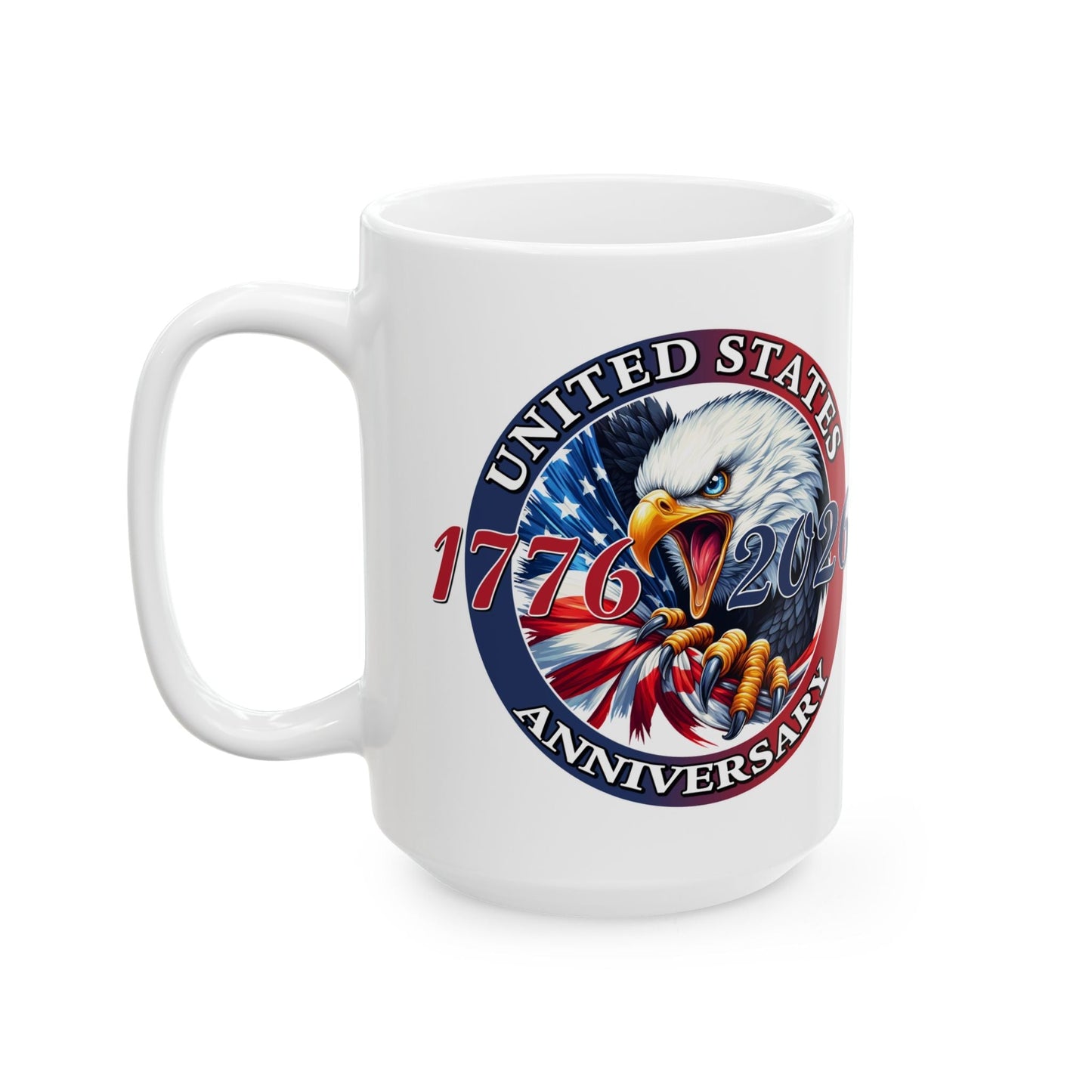 America 250th Anniversary Patriotic Eagle Mug – 1776-2026 Edition