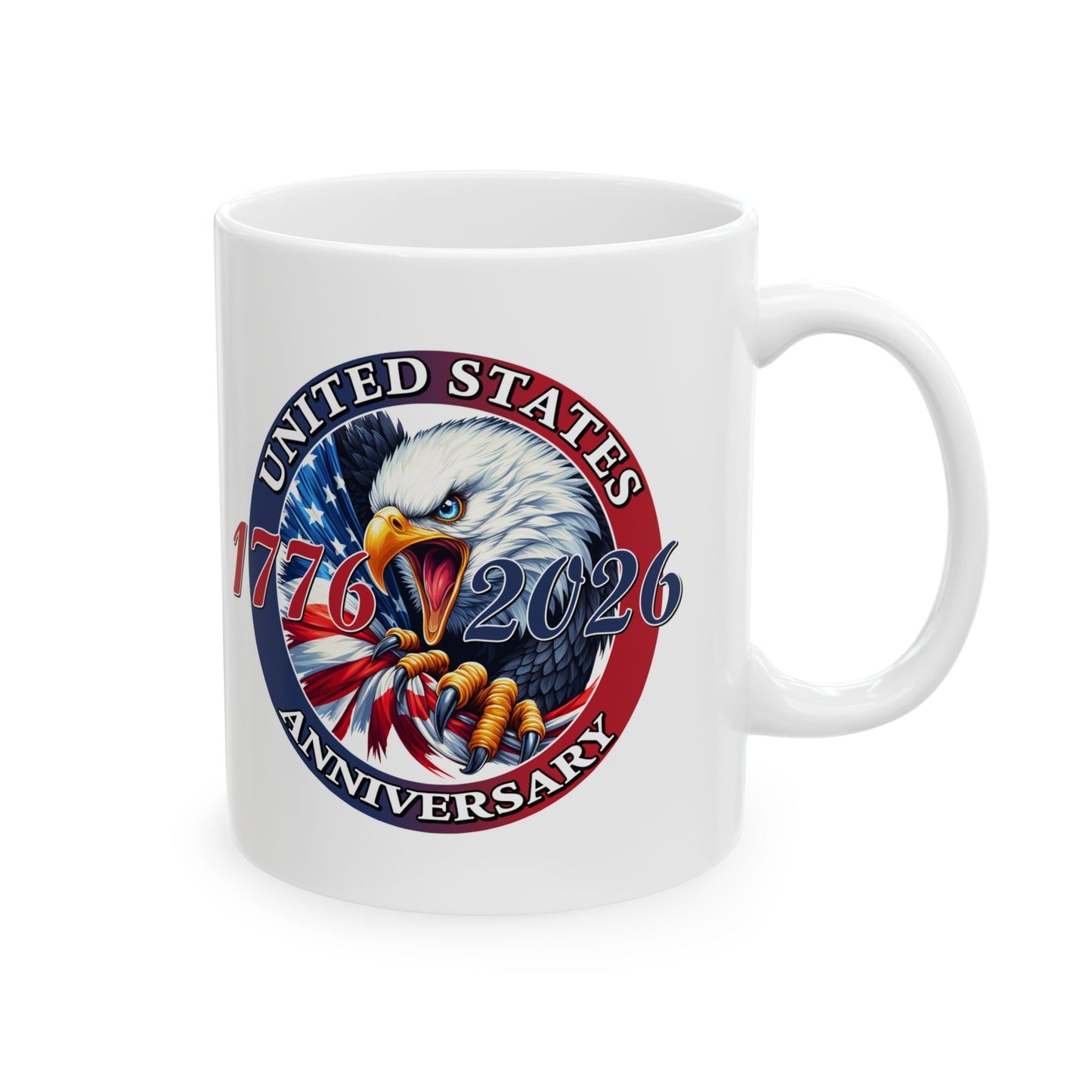 America 250th Anniversary Patriotic Eagle Mug – 1776-2026 Edition