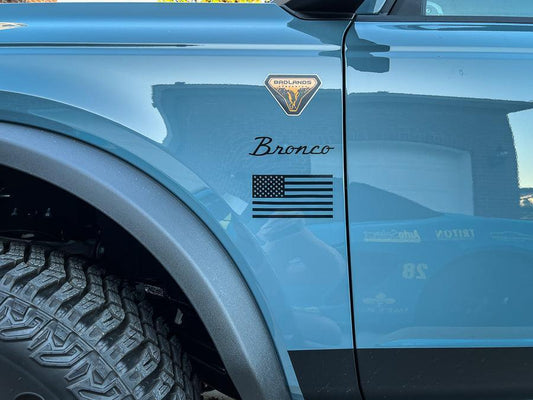 American Flag Fender Stickers - 2021+ Bronco / Bronco Sport / Jeep / Universal