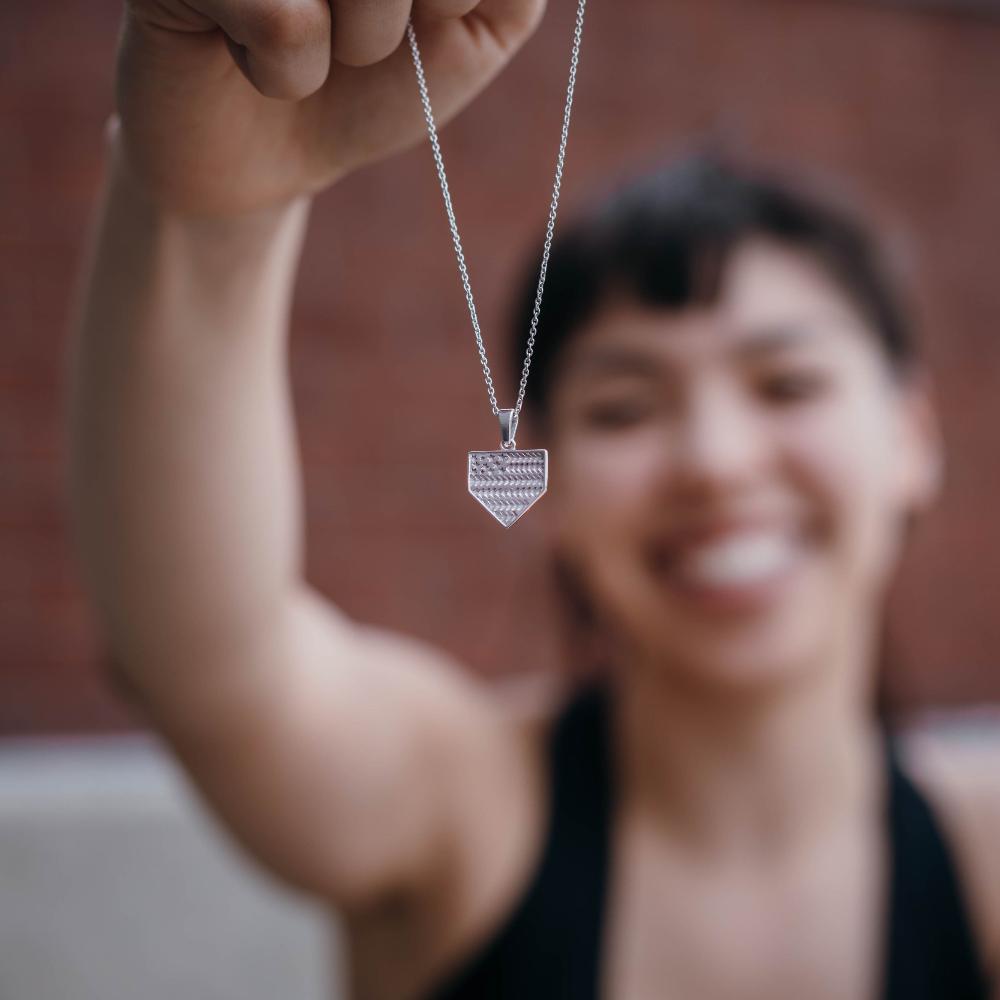 American Flag Home Plate Necklace