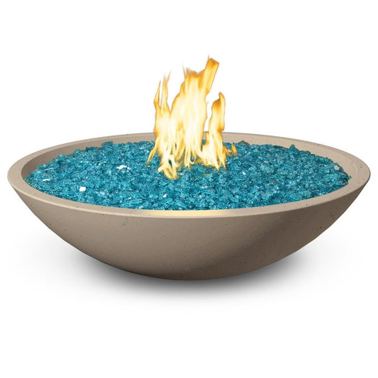 American Fyre Designs Marseille 32-Inch Round Concrete Gas Fire Bowl