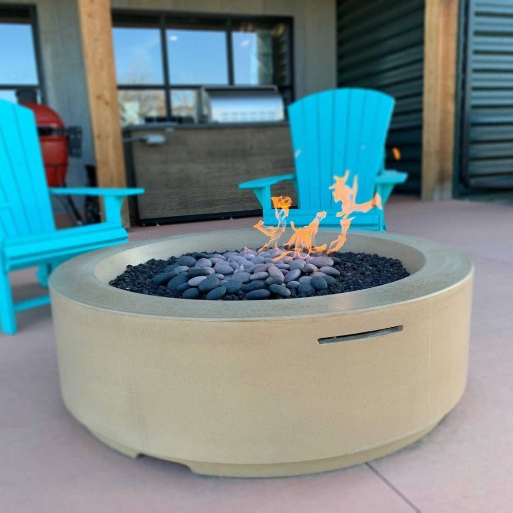 American Fyre Designs Louvre 48-Inch Round Gas Fire Pit