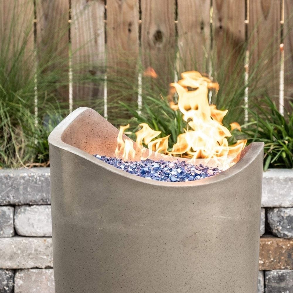 American Fyre Designs Wave 20-Inch Free Standing Outdoor Gas Fire Urn