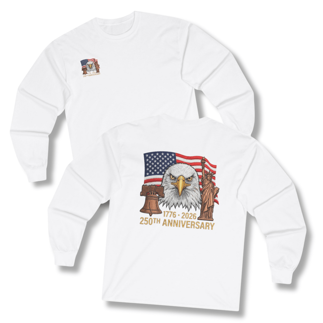America’s 250th Anniversary Heritage Long-Sleeve T-Shirt – 1776–2026 Edition