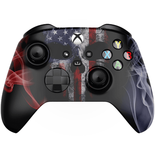 MODDEDZONE AMERICAN SKULL XBOX SERIES X CUSTOM MODDED CONTROLLER