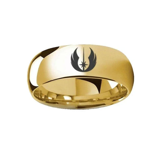 Polished Gold Plated Star Wars Jedi Order Symbol