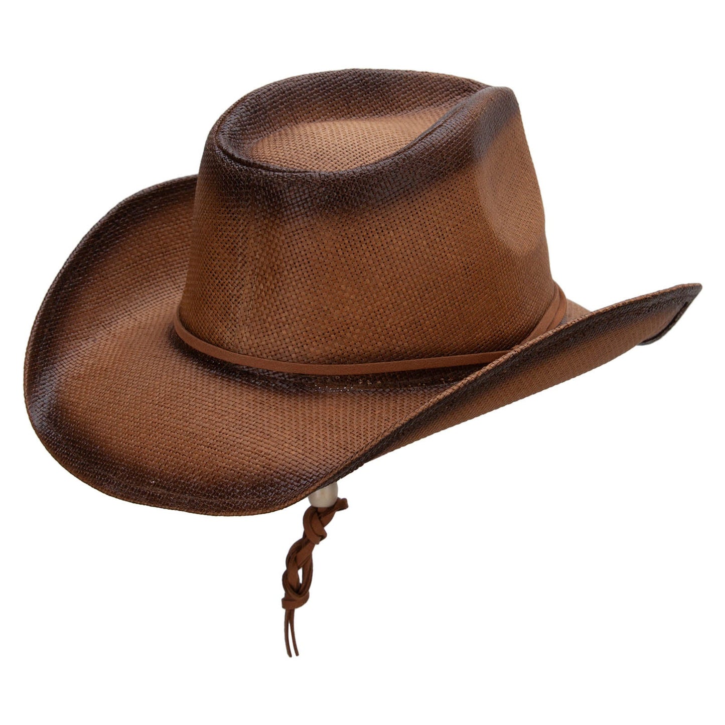 Pinched Crown Leatherette Band Cowboy Hat