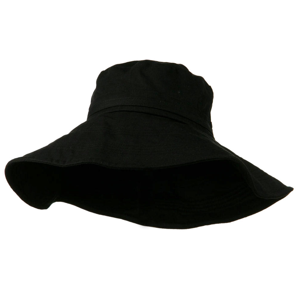 Big Size Ladies Linen Wide Brim Hat