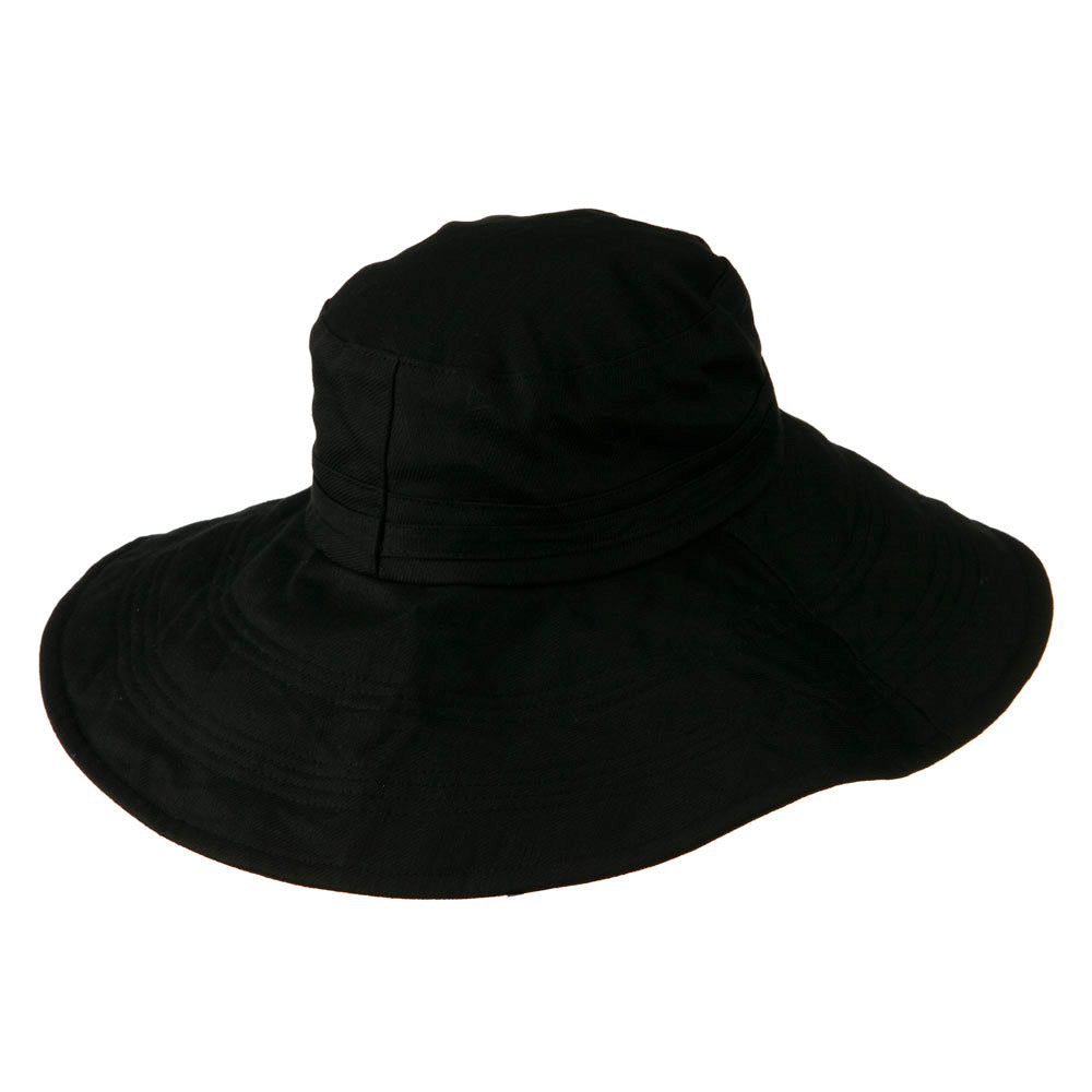 Big Size Ladies Linen Wide Brim Hat
