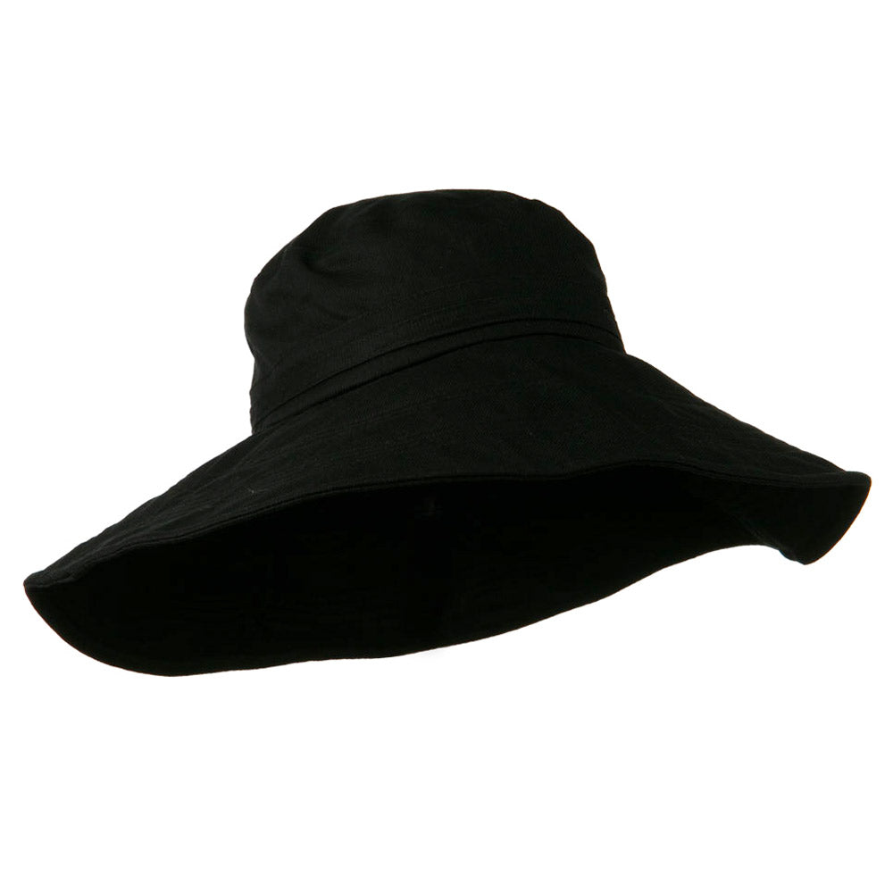Big Size Ladies Linen Wide Brim Hat