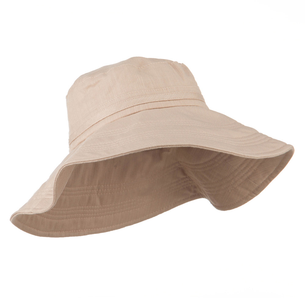 Big Size Ladies Linen Wide Brim Hat