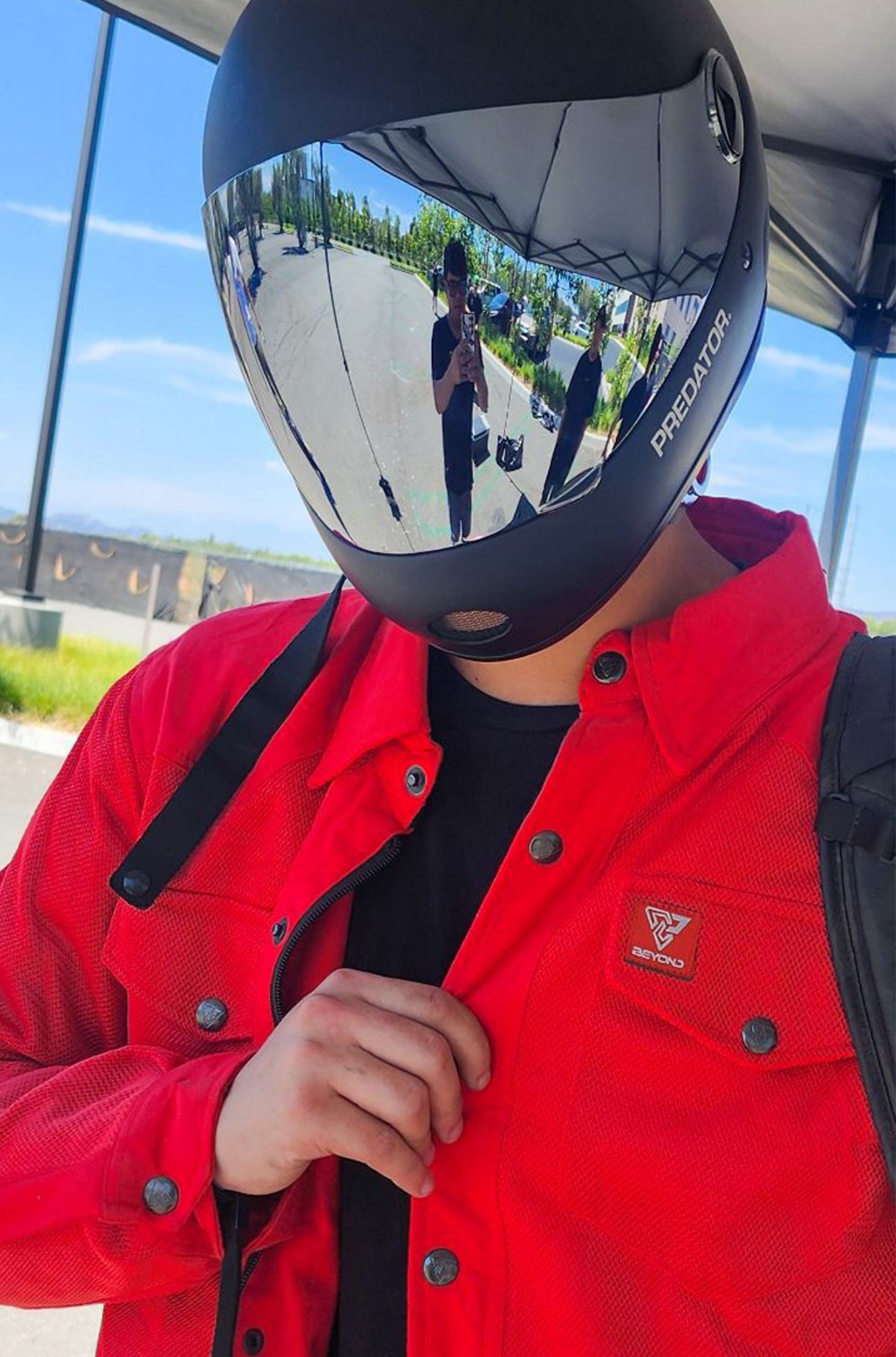 Protective Summer Mesh Shirt - Red Solid