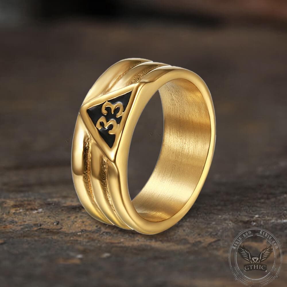 Angel Number 33 Stainless Steel Ring