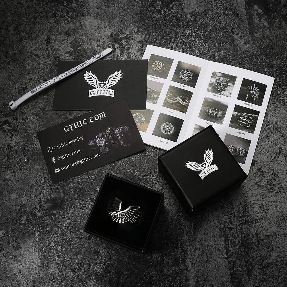 Angel Wing Stainless Steel Beast Ring