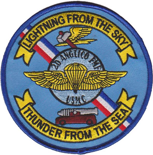 2nd Anglico FMF - "Lightning From The Sky, Thunder From The Sea" - USMC Patch