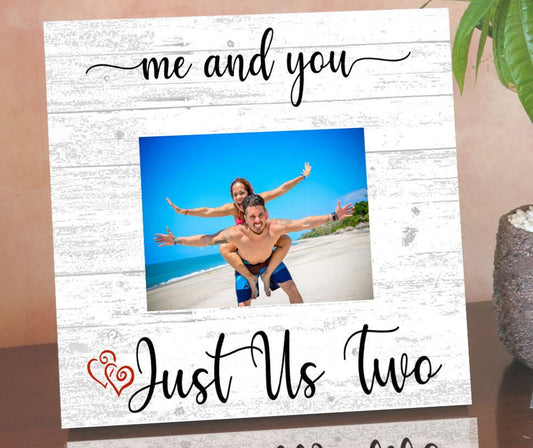 Anniversary Gift Picture Frame With Printed Picture on Wood - Personalized Uploaded Photo