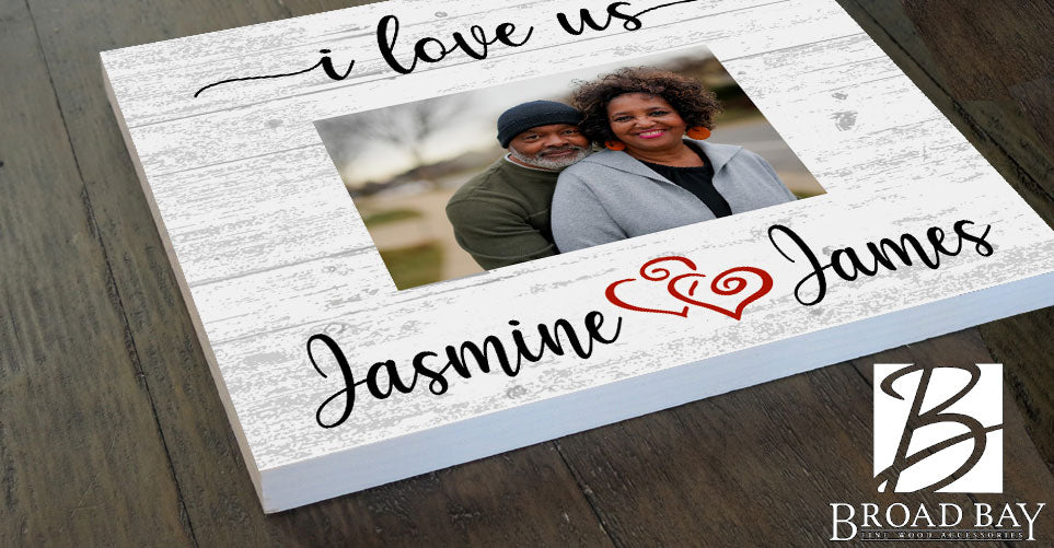 Anniversary Gift With Picture - UPLOAD PHOTO - I Love Us Personalized Frame Alternative