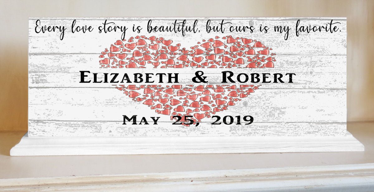 Anniversary or Wedding Gift With Custom Names and Date