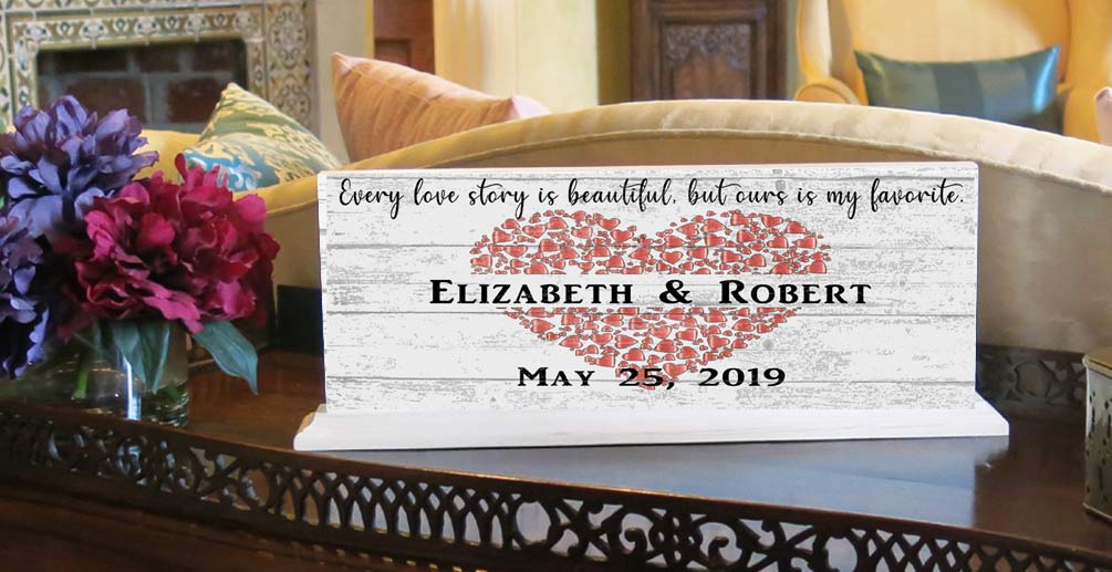 Anniversary or Wedding Gift With Custom Names and Date