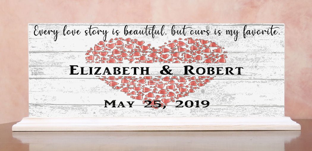 Anniversary or Wedding Gift With Custom Names and Date