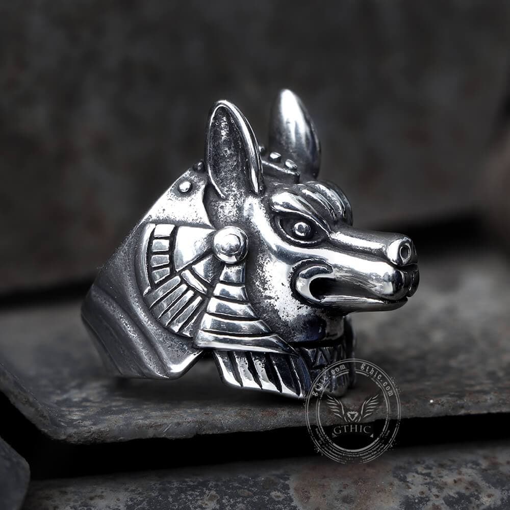 Anubis Egyptian Death God Stainless Steel Ring