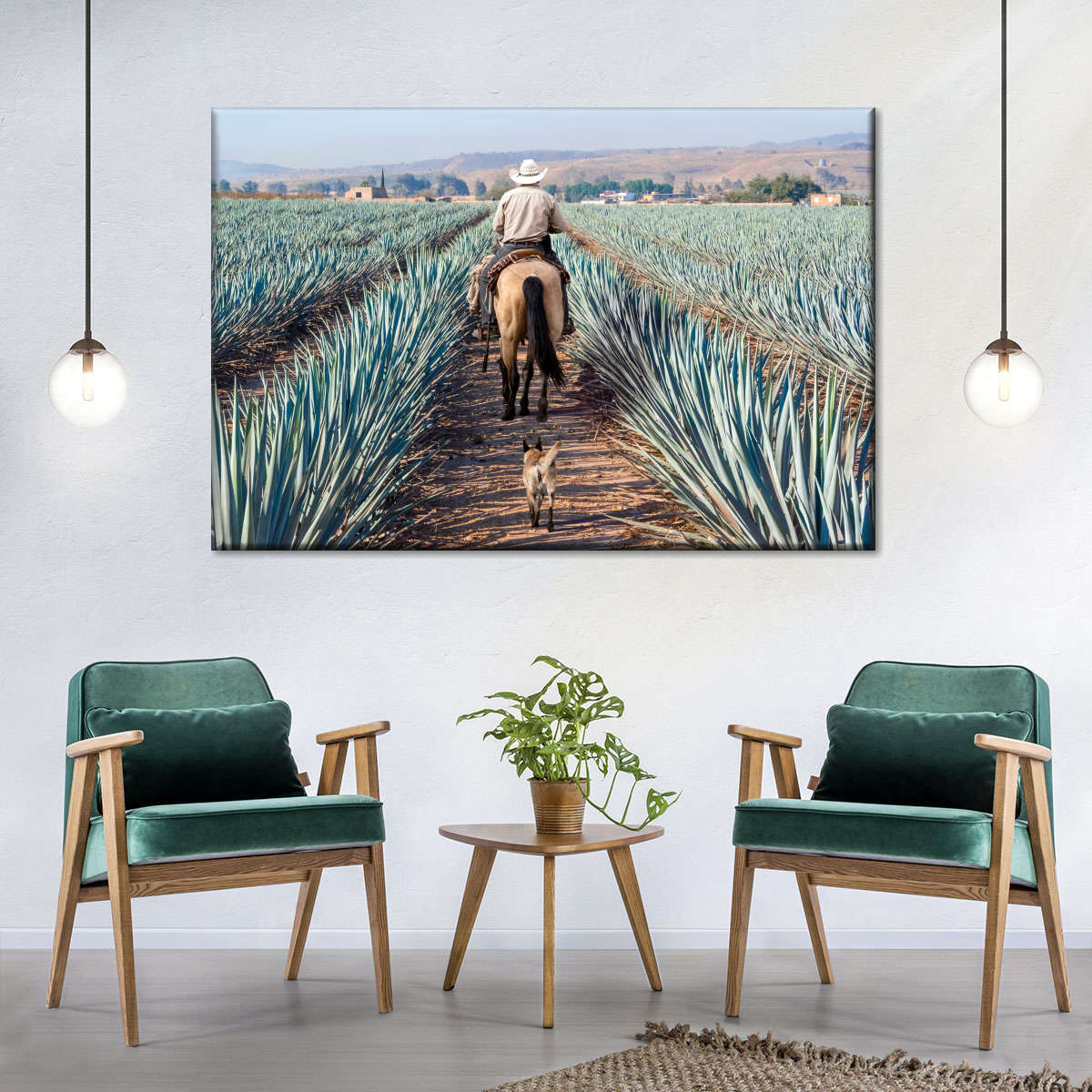 Inspecting Agave Plantation Wall Art