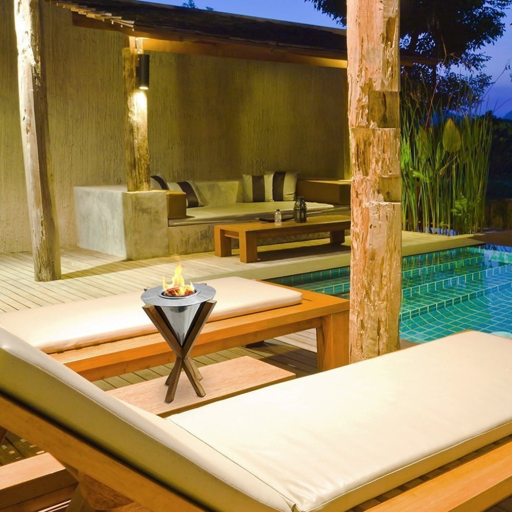 Anywhere Fireplace Southampton Teak 14-Inch Gel Torch