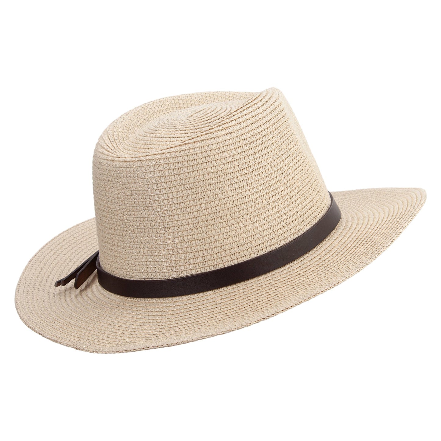 Women's 3" Brim Braided Fedora Hat