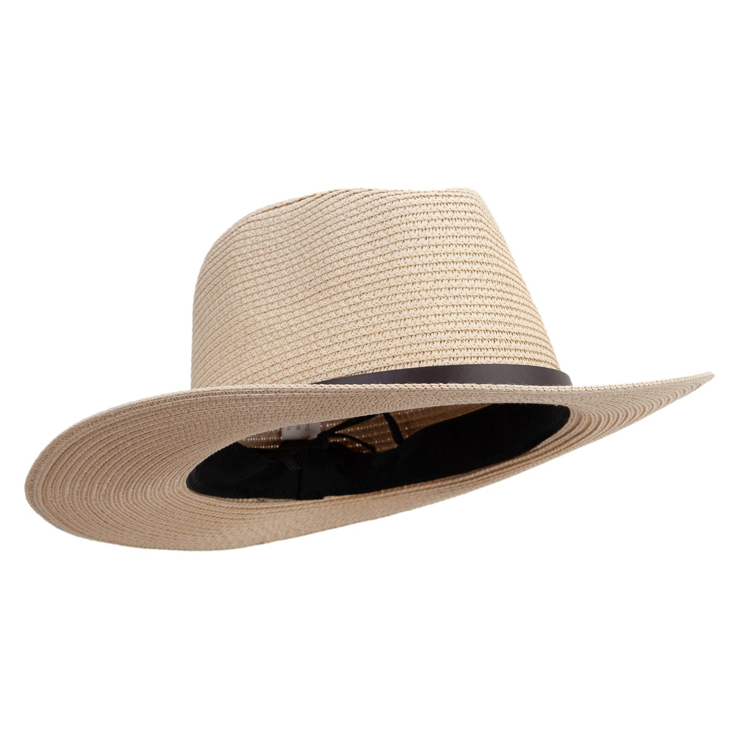 Women's 3" Brim Braided Fedora Hat