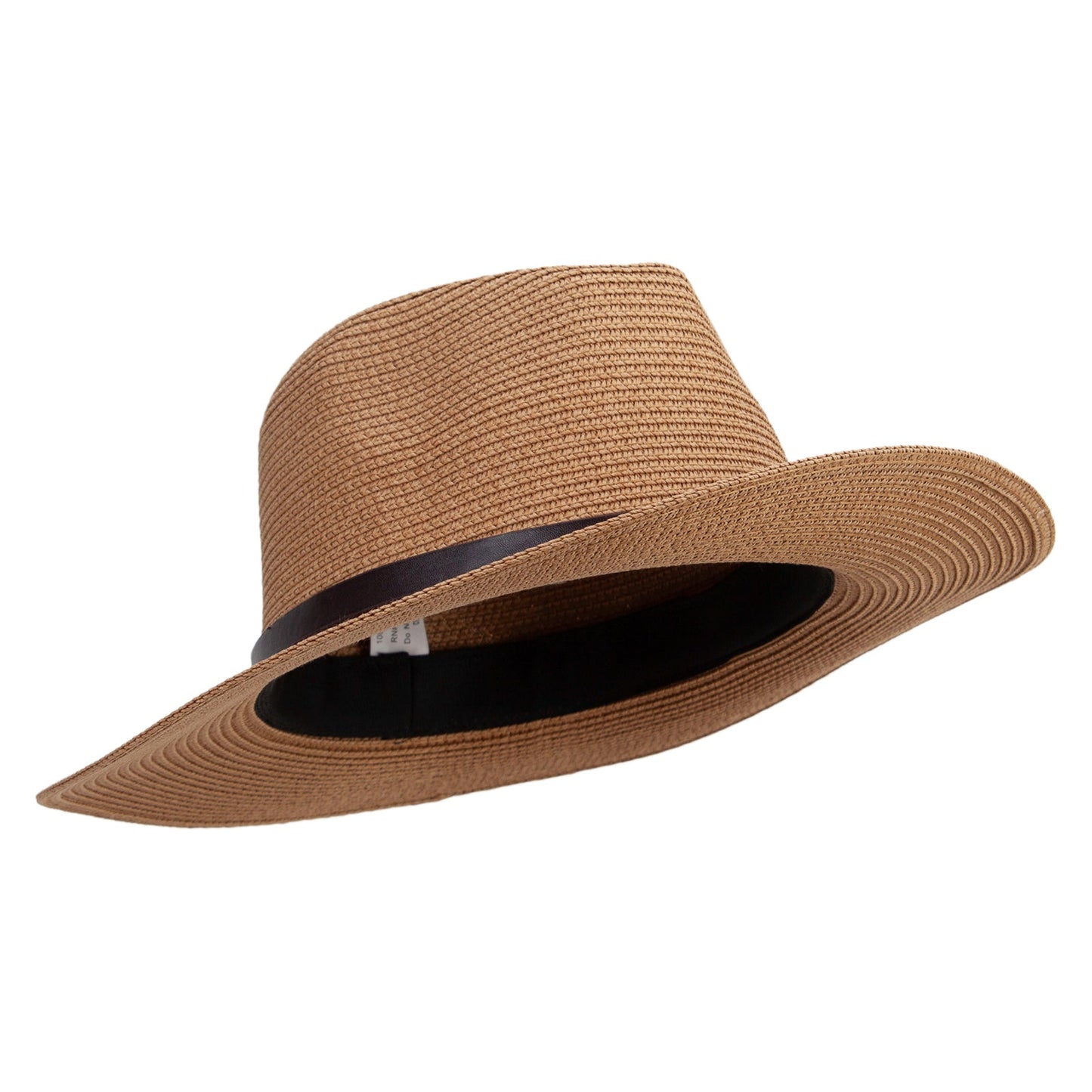 Women's 3" Brim Braided Fedora Hat