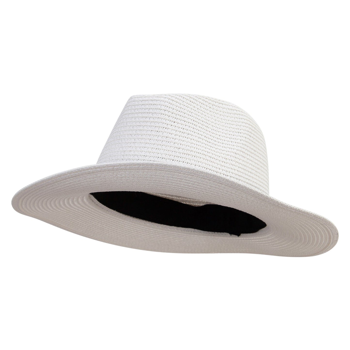 Women's 3" Brim Braided Fedora Hat