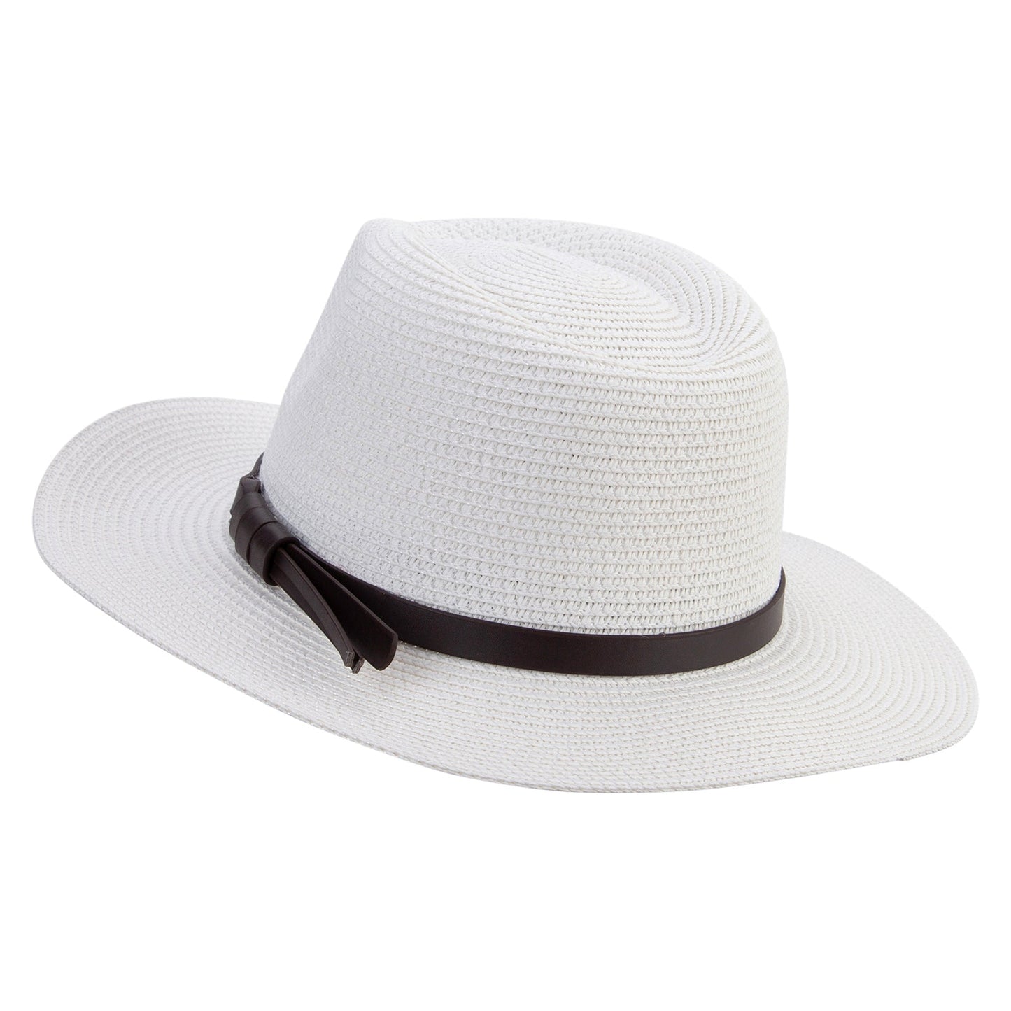 Women's 3" Brim Braided Fedora Hat