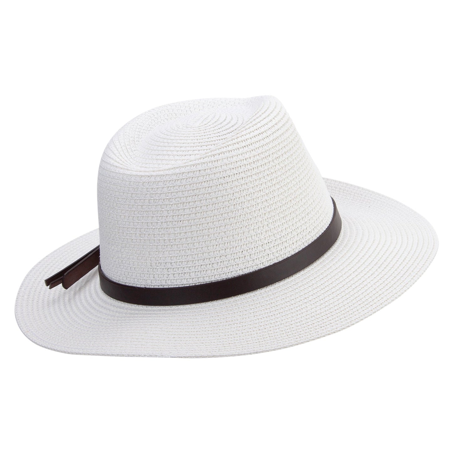 Women's 3" Brim Braided Fedora Hat