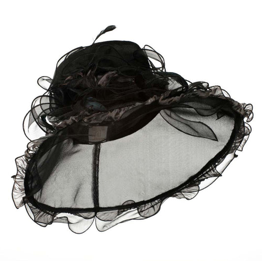 Animal Print Organza Hat