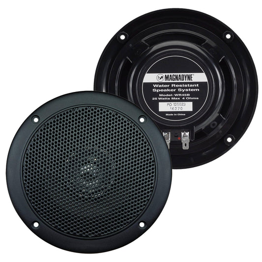 AquaVibe WR45B | Water-Resistant 5" Dual Cone Speakers | Black | Sold as Pair