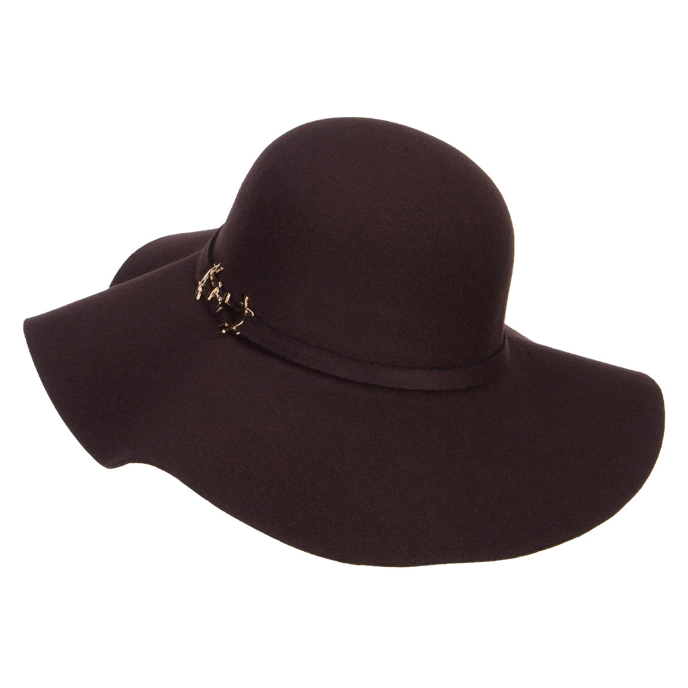 Poly Faux Felt Anchor Buckle Hat