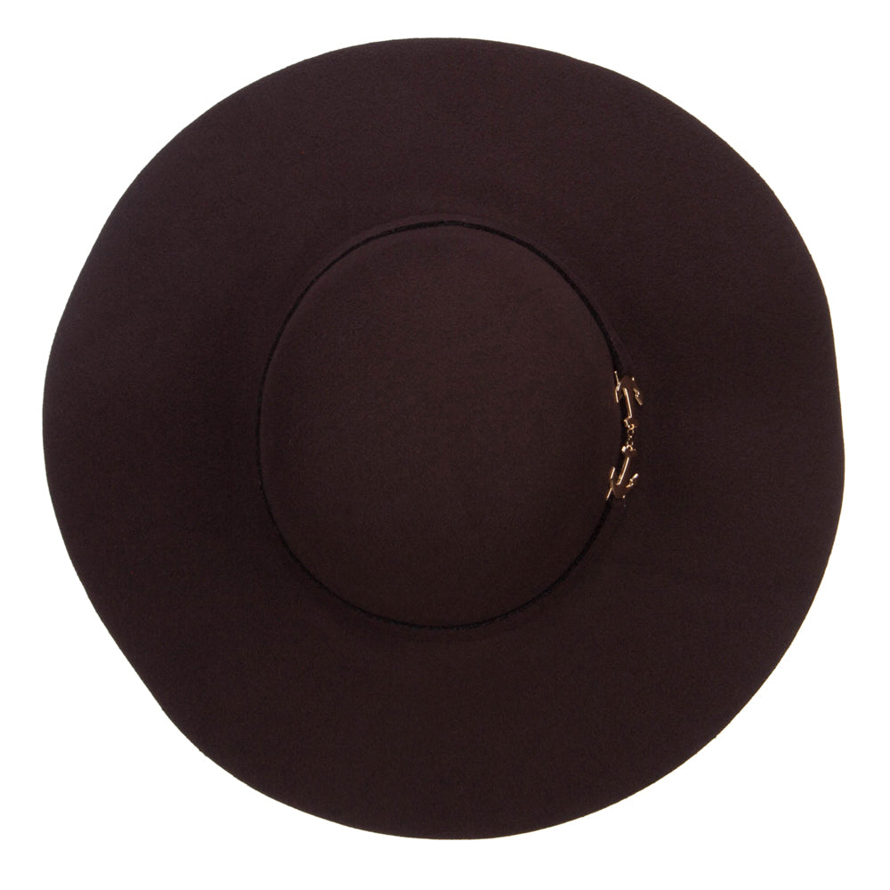 Poly Faux Felt Anchor Buckle Hat